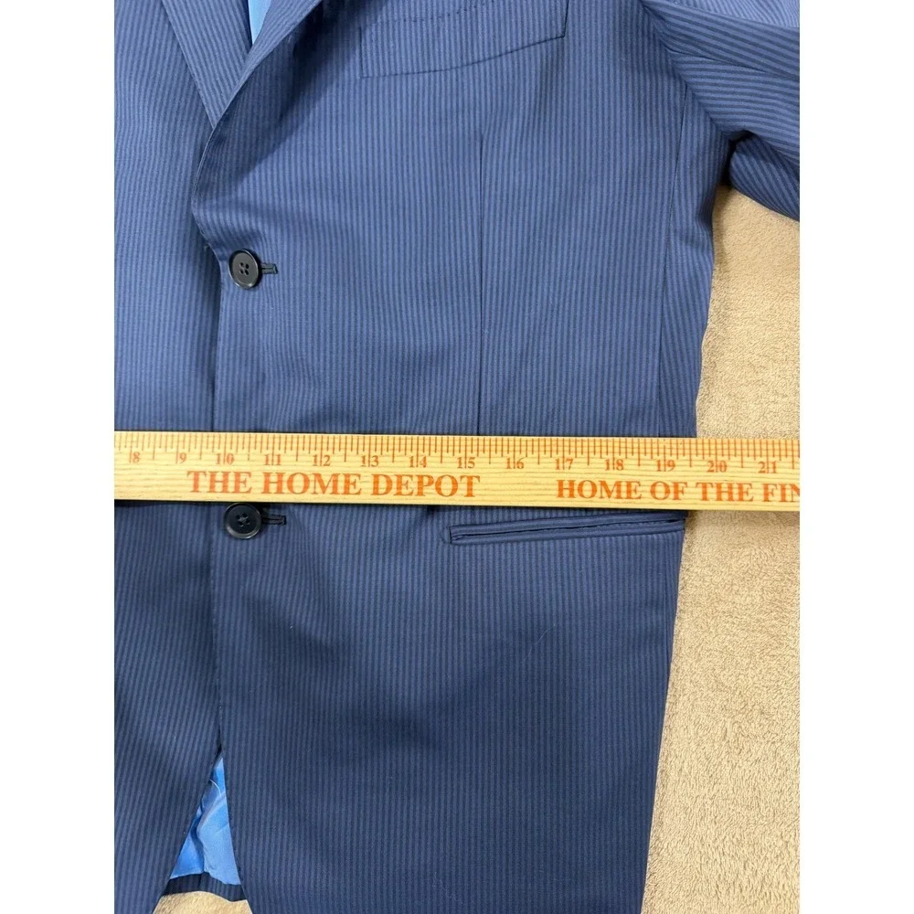 ISAIA Napoli Navy Wool‎ Blazer Men Size 52 Italian 2 Buttons Business Ocassions